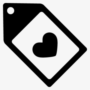 Price Tag With Heart Vector - Tag With Heart Png