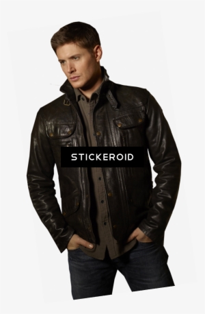 Dean Winchester Characters Fictional Supernatural - Horspist Schwarzer Horspist Parka Mit Schwarzen Fuchspelz