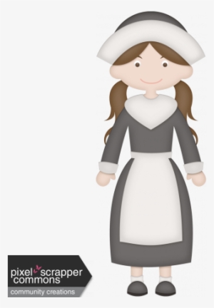 Thankful Pilgrim Girl - Digital Scrapbooking