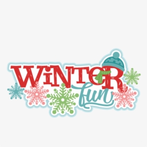 Winter Fun Title Svg Scrapbook Cut File Cute Clipart - Winter Cute Clipart Png