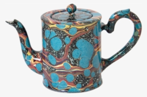 Turquoise Marble Teapot- Small - Marble