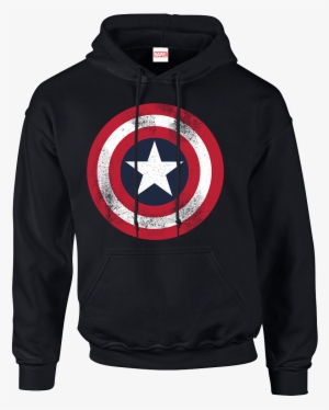 Marvel Avengers Assemble Captain America Distressed - Star Wars Hoodies