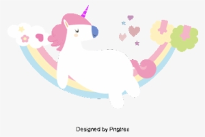 Sleeping White Unicorn, Vector Png, Unicorn, White - Vector Graphics