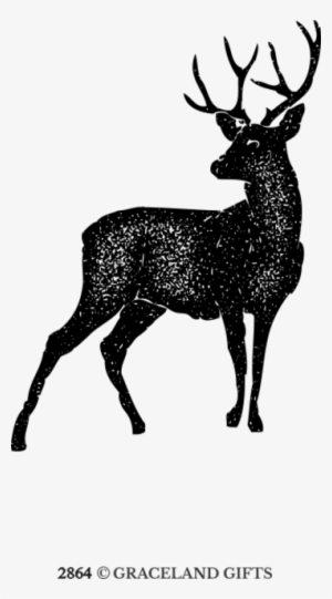 Leatherette Photo Bookmark - Deer Silhouette