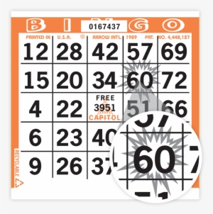 Each Bingo Face Has A Starburst Randomly Printed On