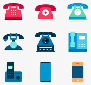 Phone Icon Set - Telephone Set Icon