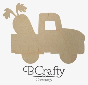 Wooden Truck W Carrot Cutout - Easter