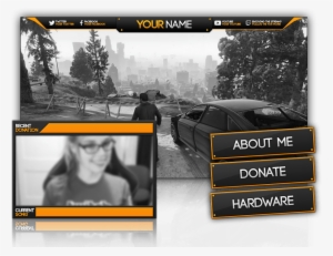 Twitch Orange Minipack Graphics Overlay Preview - Crazy Orange Stream Overlay