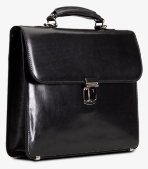 Classic Small Briefcase Black Leather - Briefcase