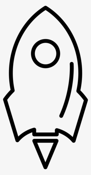 Rocket Ship Variant With Circle Outline Comments - Space Rocket Draw