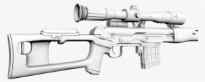 Svd Dragunov Sniper Rifle Model 3d Model Low-poly Max - Trigger