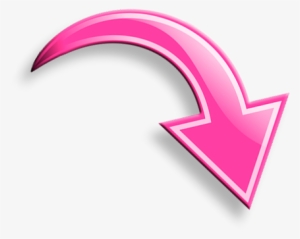 Flechas Rosas Png Banner Library Stock - Flecha Curva Hacia Abajo