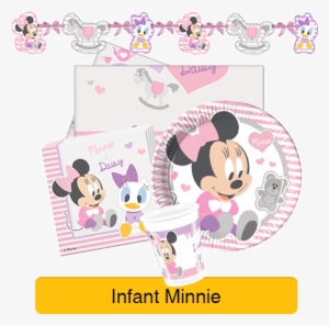 Minnie Mouse Party Supplies - 8 Disney Infant Minnie Mouse Baby Party Paper Plates