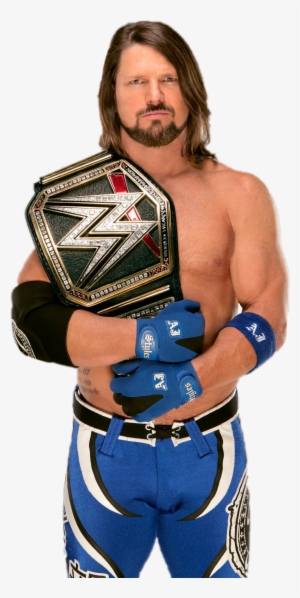 Ajstyles Wwe Styles Aj Champion Wrestling Wrestler - Aj Styles Wwe Champion