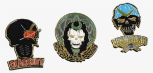 Lapel Pin Set - Suicide Squad Lapel Pin Set 1 (boomerang, Deadshot,