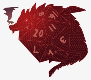 D20 Dragon Red - D20 Dragon