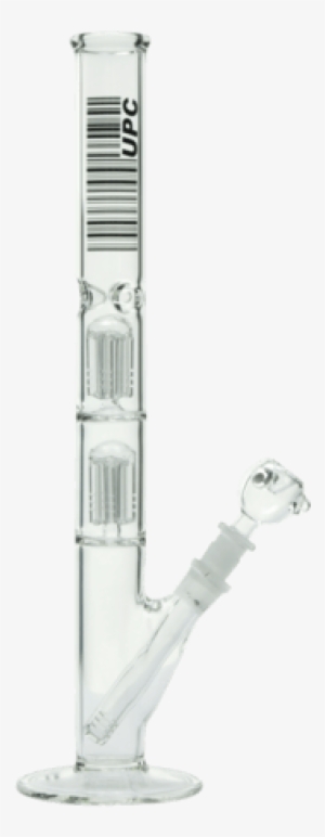 Straight Tube Double Percolator Bong By Upc - Inch
