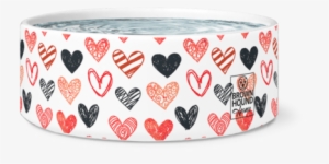 Hand Drawn Hearts Dog Bowl - Adesivo Papel De Parede Yes Love Gold - Ap035