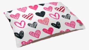 Hand Drawn Hearts Dog Bed - Snack Cake