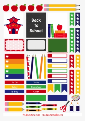 Back To School Printable Erin Condren Stickerspla - School