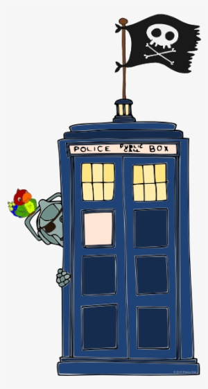 Tardis With Pirate Flag - Tardis