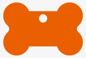 Orange Bone Shaped Pet Tag - Pet Tag
