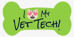 I Love My Vet Tech Dog Bone Car Magnet - Dog Bone Car Magnet