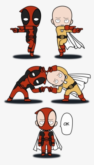 Deadpool Fuses With Saitama - T Shirt One Punch Man Deadpool