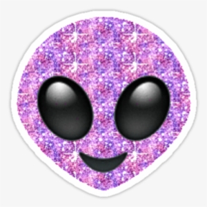 "purple Shine Alien Emoji" Stickers By Melliflue - Transparents Et Tumblr Emoji Png