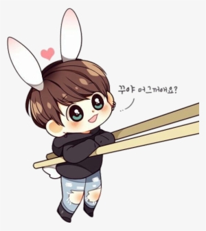 Png Cute Chibi Bunny Jungkookie Jungkookbts Bts Bangtan - Jungkook ...