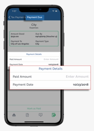 Mark Paid Form - Smartphone