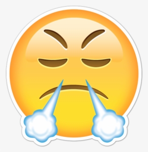 Cara Echando Humo - Emoticonos Whatsapp Enfadado
