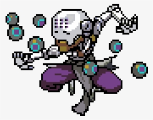 Zenyatta Ascendant - Overwatch Pixel Spray Grid
