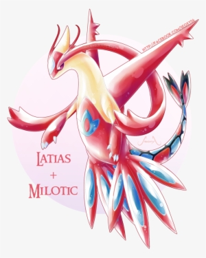 Latias X Milotic - Pokemon Fusion Milotic X Latias