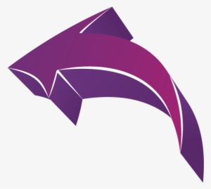 Curved Arrow Clip Art - Purple Arrow Transparent Background