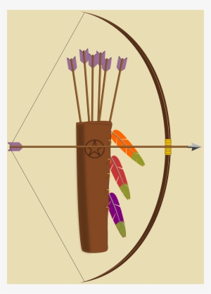 Bow, Arrow And Quiver Clipart, Vector Clip Art Online, - Bow And Arrow And Quiver