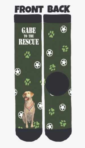 Gabe To The Rescue Green Crew Socks - Labrador Retriever