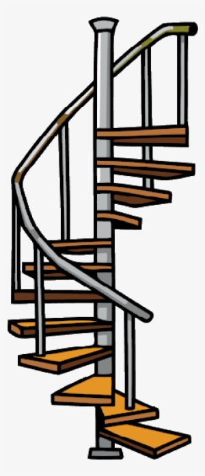 Curved Stairs Png - Spiral Staircase Clipart