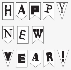 Download Happy New Year Black Clipart New Year White - Happy New Year Black Clipart