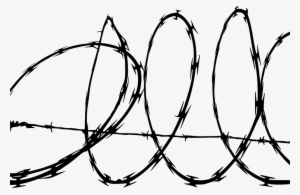 Barbed Wire Chain-link Fencing Barbed Tape Fence - Barb Wire Png