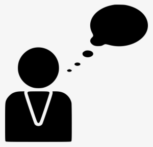 Male Person User Chat Message Bubble Thinking Idea - Person Thinking Icon White Png