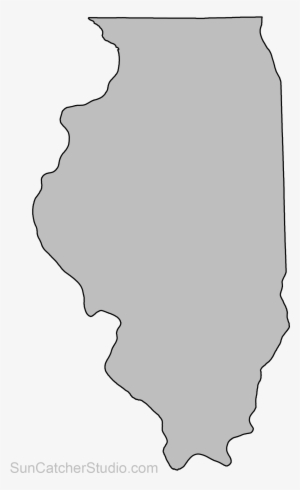 Illinois State Scroll Saw Pattern Outline Clip Art - State Of Illinois Clip Art