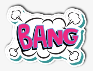 Comic Book Words Bang Vinyl Die Cut Sticker - Comic Book Stickers