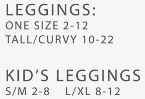 Lularoe Leggings Size Chart - Black-and-white