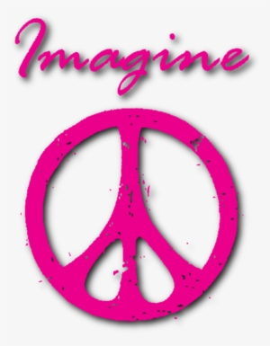 Imagine Peace 3" X 4" Die Cut Vinyl Sticker - Circle
