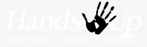 Hands Up Logo Black And White - Manos A La Obra