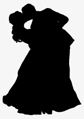 Bride And Groom Silhouette Clip Art Free - Silhouette