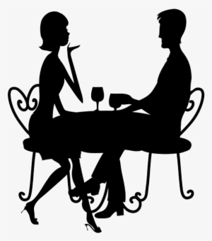 Couple Silhouette - Couple Drink Silhouette
