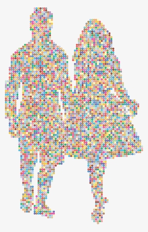 Couple Silhouette Holding Hands Png - Clip Art