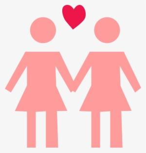 Romantic Couple Silhouettes Clip Art Image - Lesbian Couple Clipart
